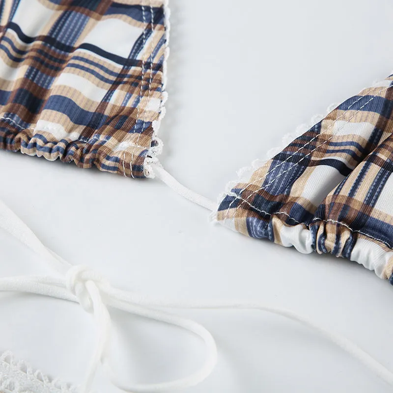 Kaela Plaid Bikini Set