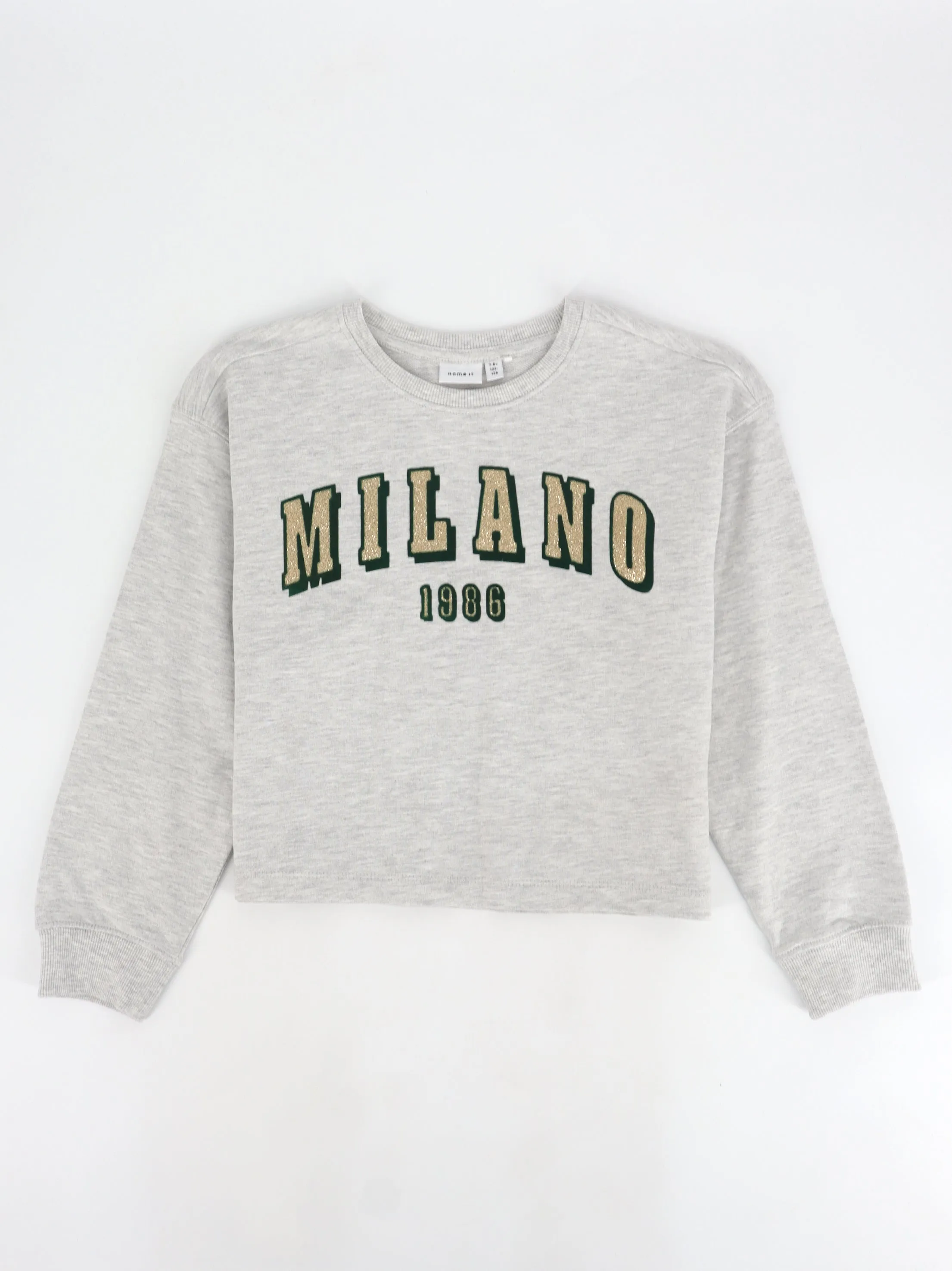 Kids Girl's Printed Sweatshirt,Light Grey