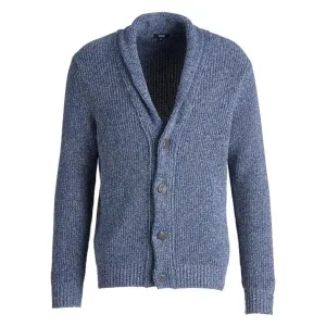 Knit Shawl Cardigan (Navy)
