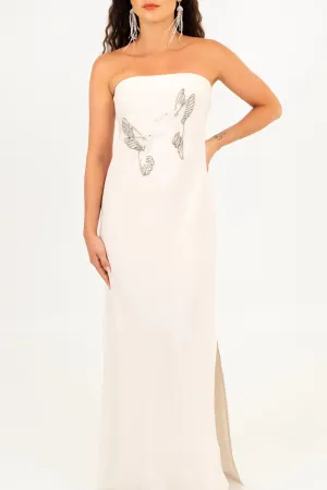 Lacie Bird Motifs Dress White