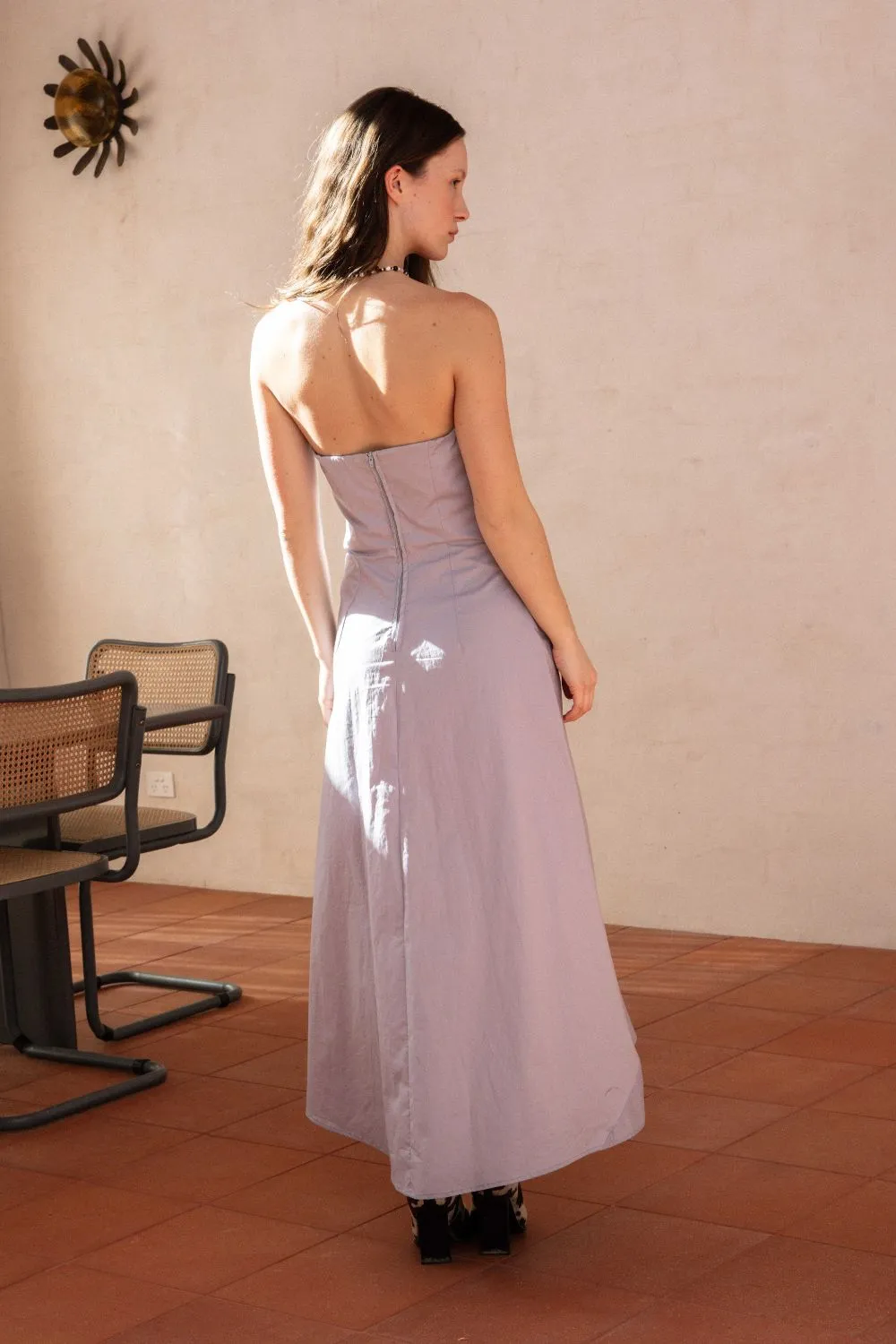 LOLA STRAPLESS DRESS | POWDER BLUE