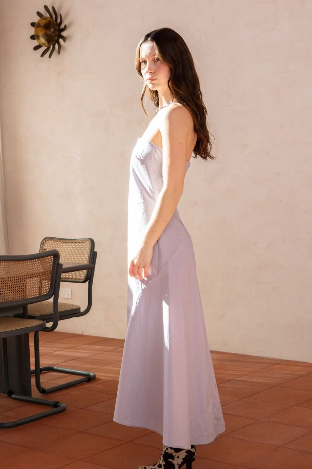 LOLA STRAPLESS DRESS | POWDER BLUE