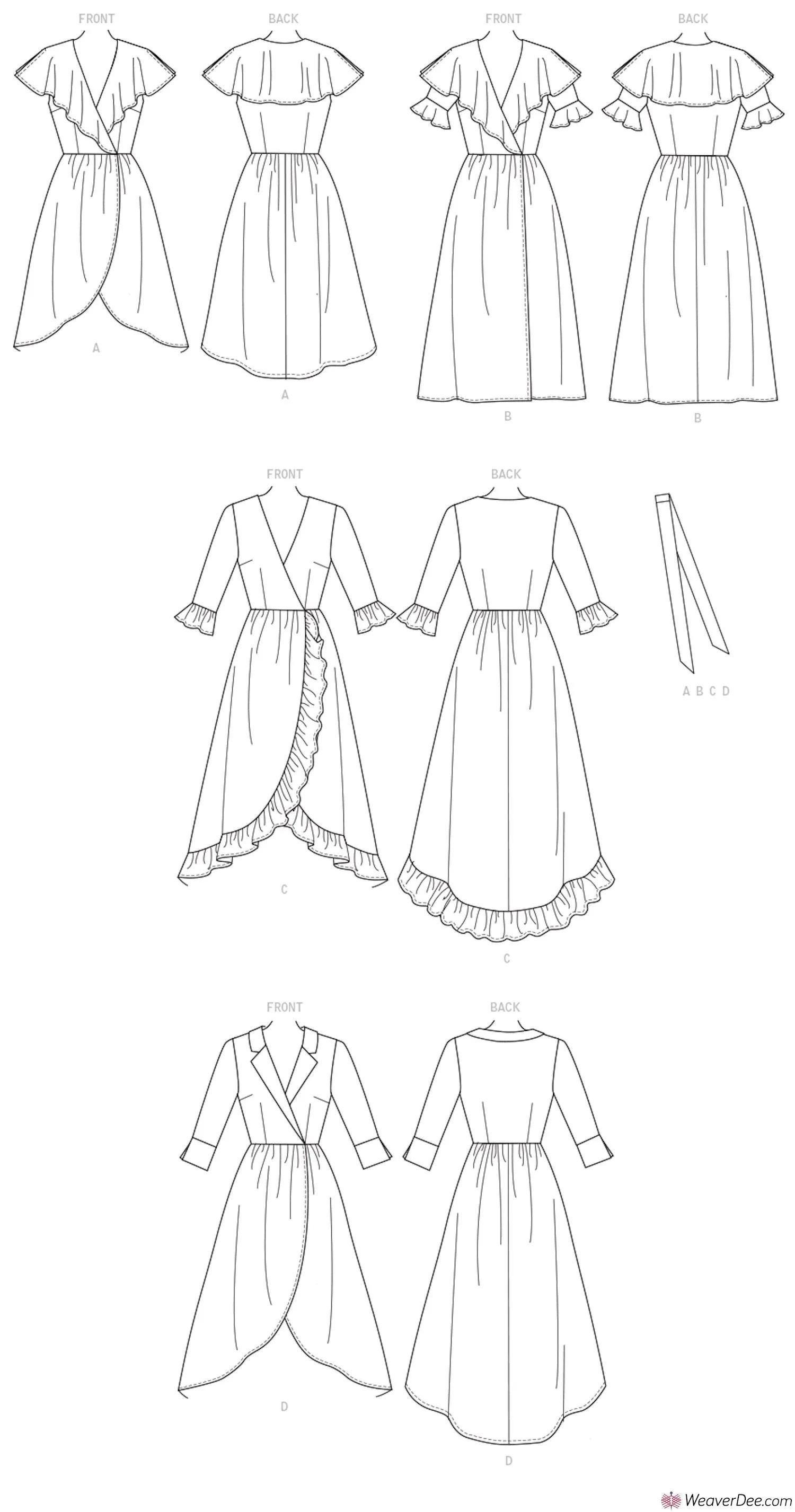 McCall's Pattern M7801 Misses' Dresses & Belt