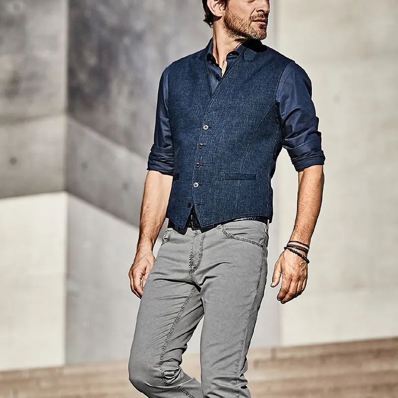 Men's Single-breasted Western Vest Jacket