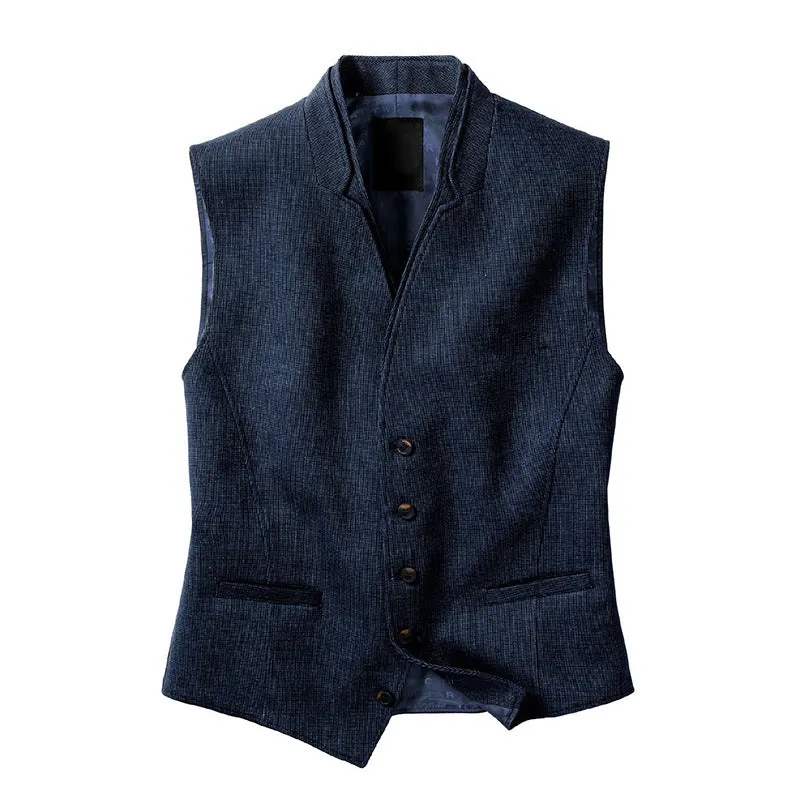 Men's Single-breasted Western Vest Jacket