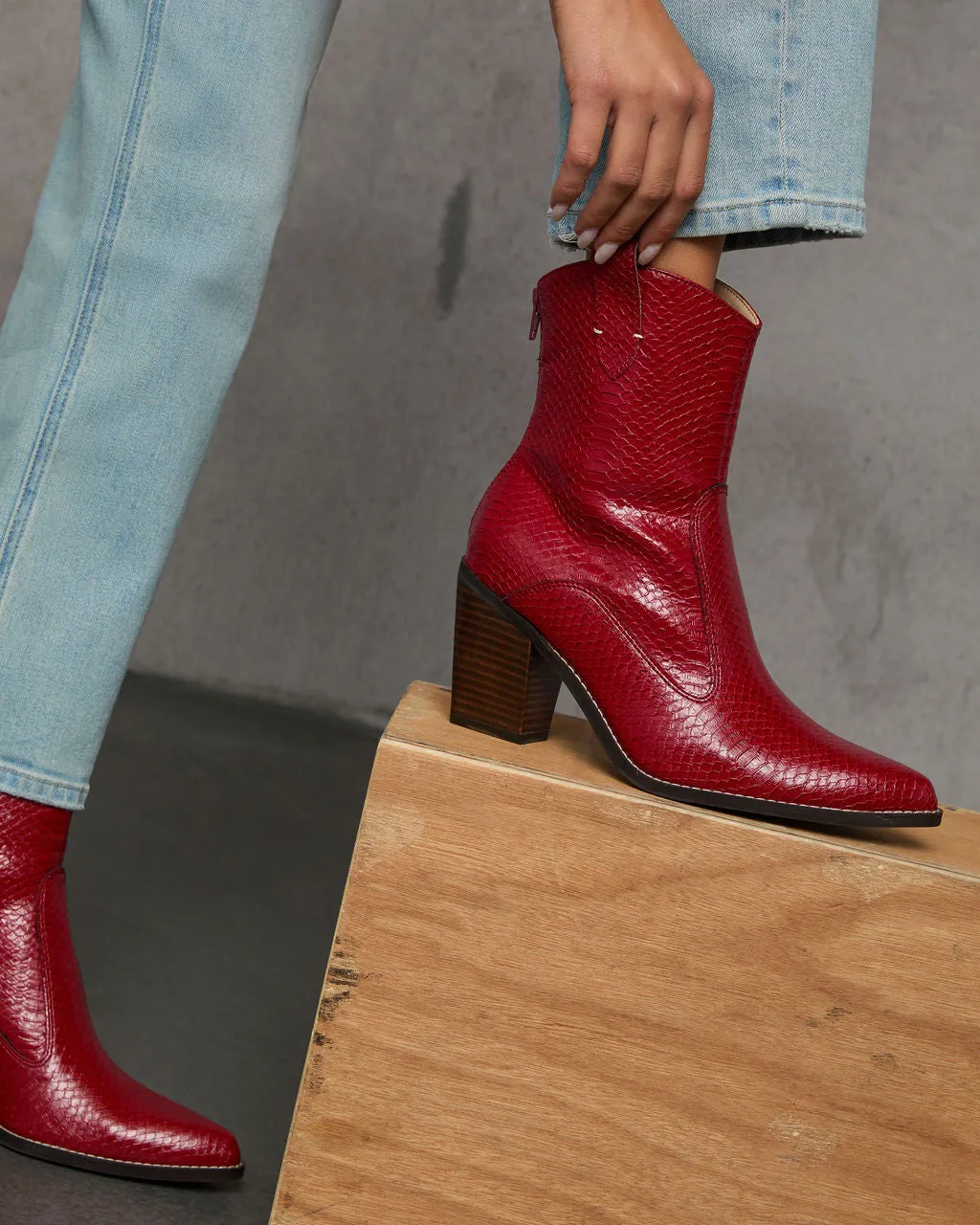Moonlight Stroll Western Leather Bootie