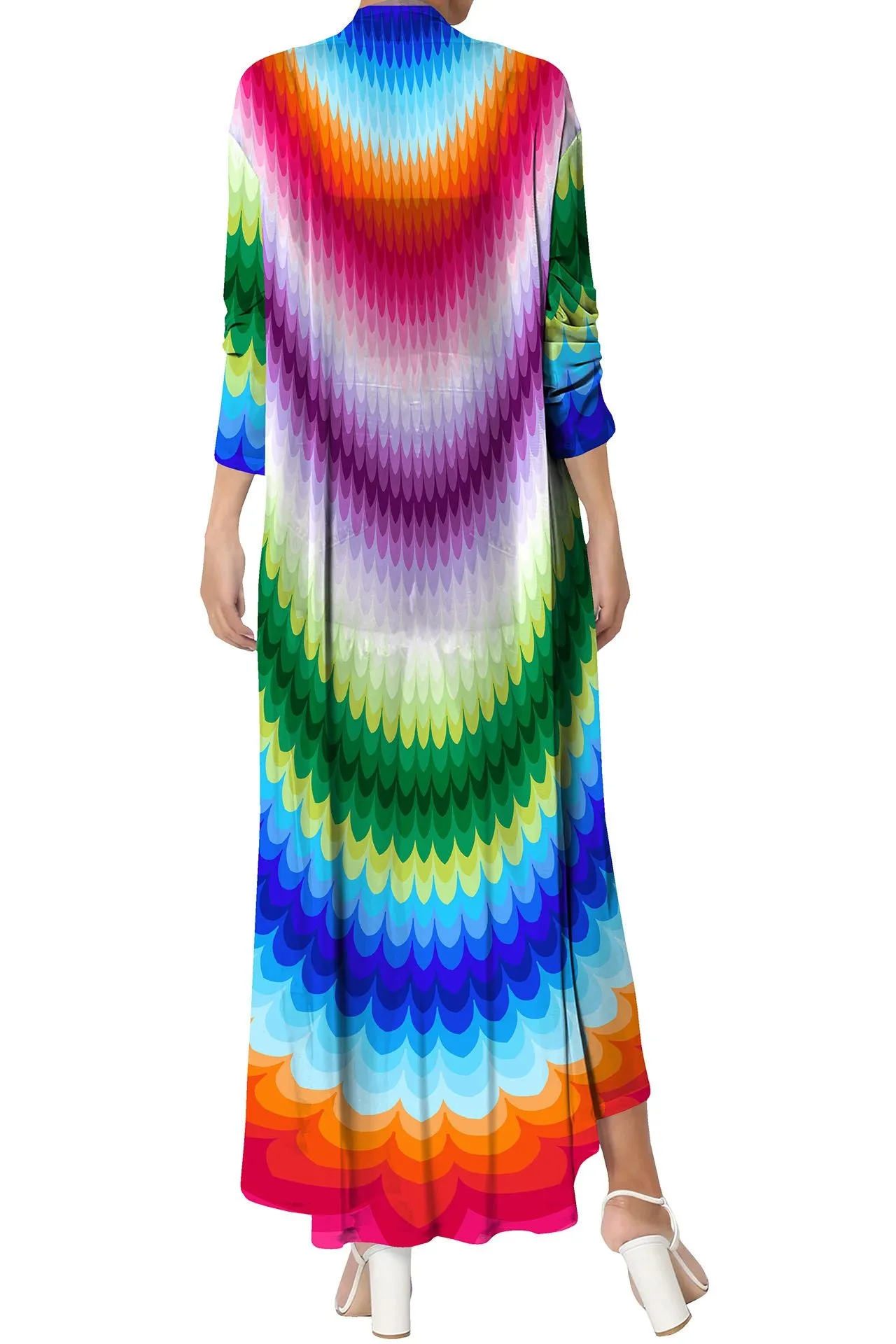 Multicolor Long Cover Ups