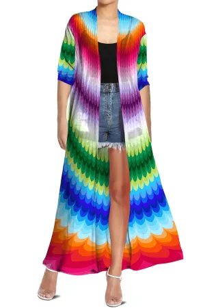 Multicolor Long Cover Ups