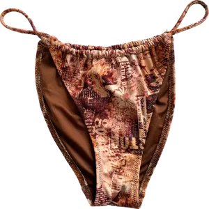 Out From Under Multicolour Printed Bikini Bottom UK S