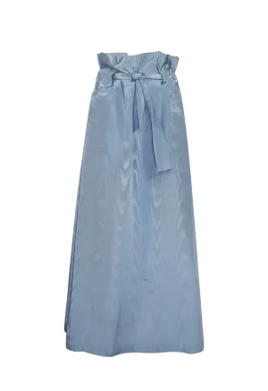Paperbag Waist Blue Skirt