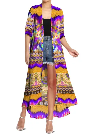 Printed Long Beach Cover up