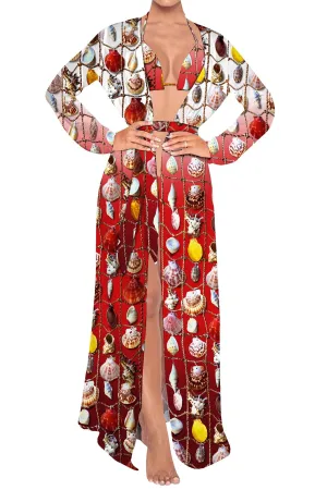 Red Women's Swimsuit Cover Up