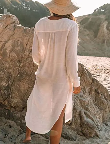 Sexy Long Sleeve Swimsuit Cover Up for Women