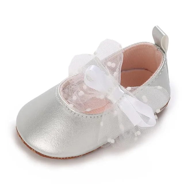 Silver Bow Style Booties BTS9116B