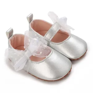 Silver Bow Style Booties BTS9116B
