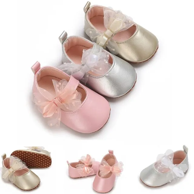 Silver Bow Style Booties BTS9116B