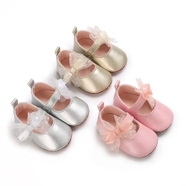 Silver Bow Style Booties BTS9116B
