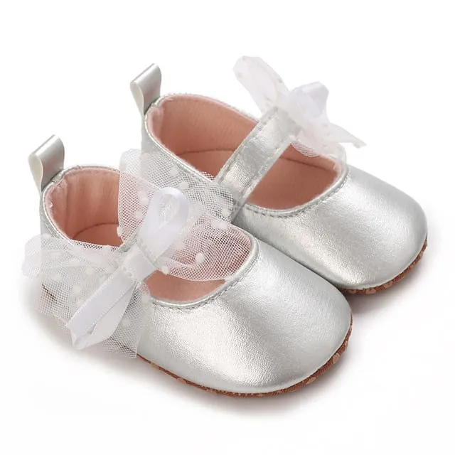 Silver Bow Style Booties BTS9116B