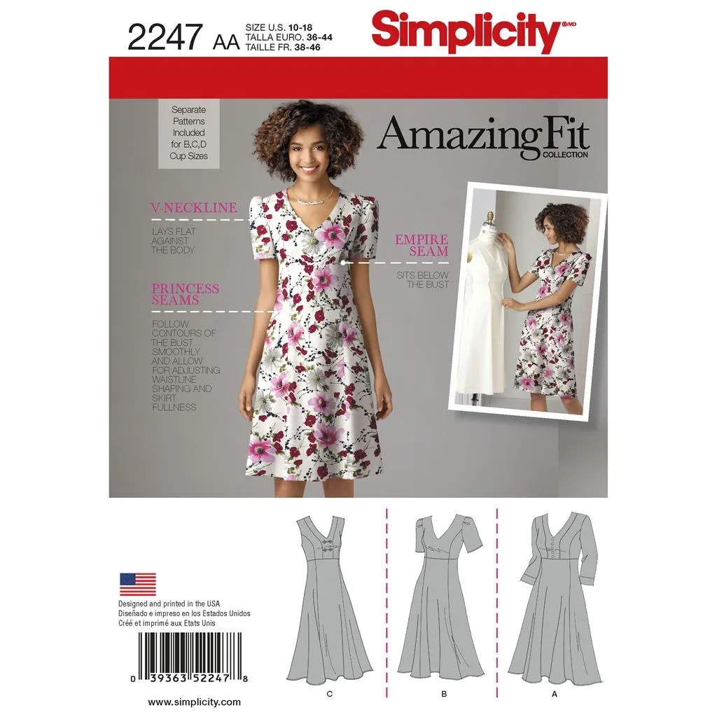 Simplicity Pattern 2247 Women's & Plus Size Amazing Fit Dresses
