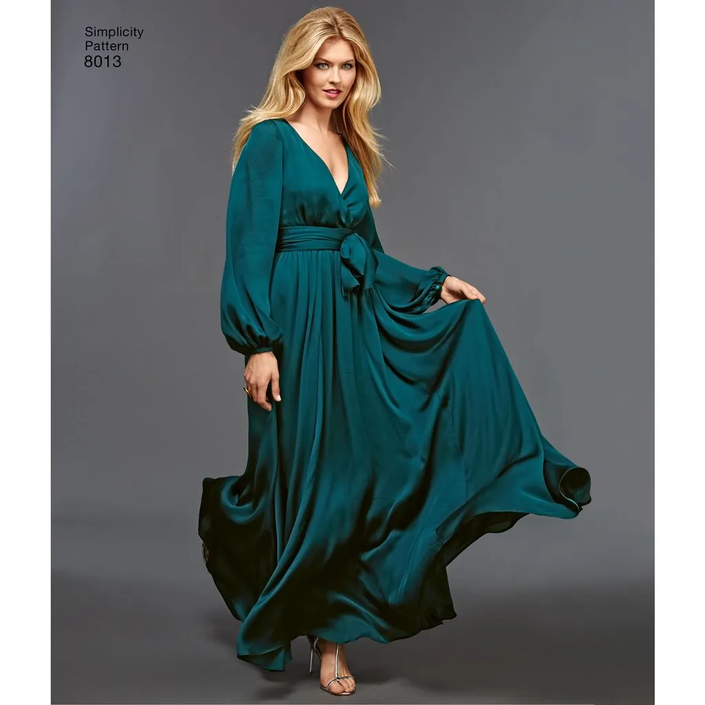 Simplicity Pattern 8013 Women's Vintage 1970's Dresses'