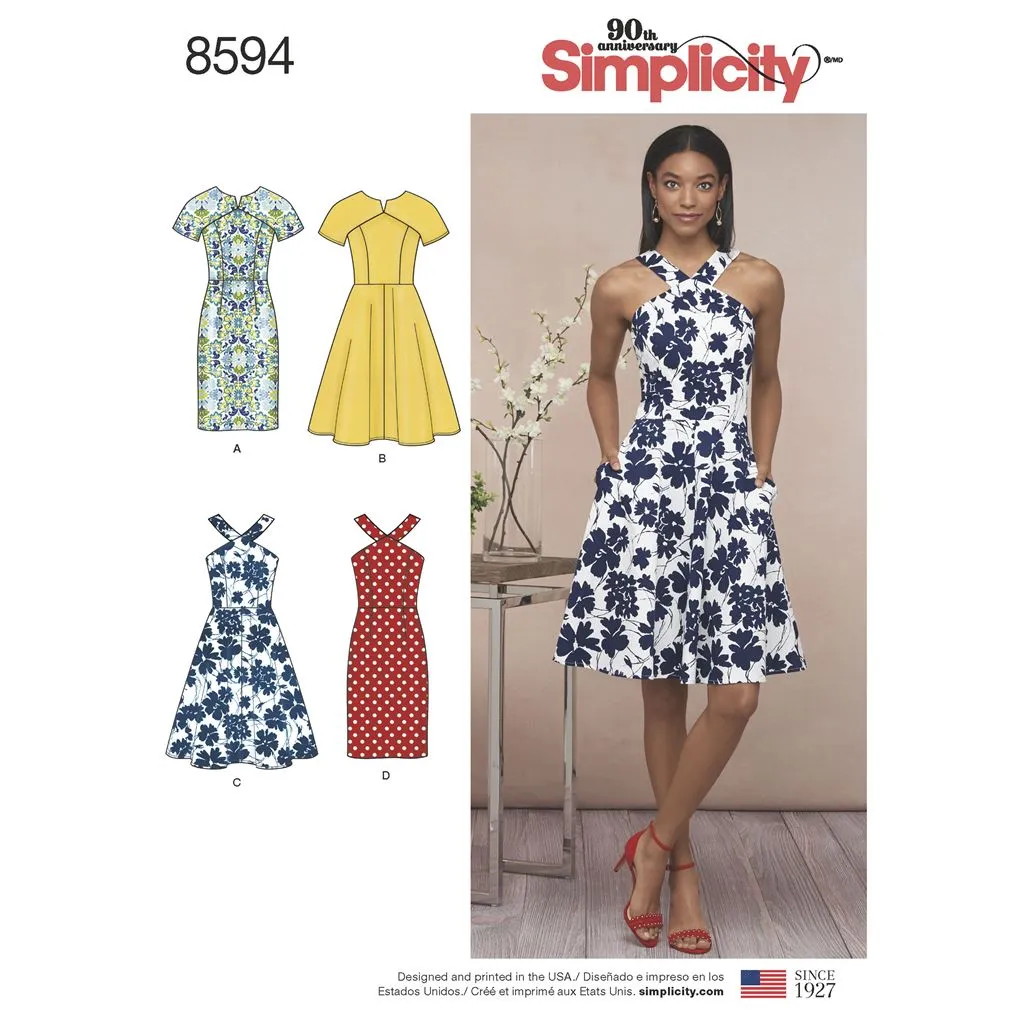 Simplicity Pattern 8594 Women’s  /  Petite Women’s Dresses