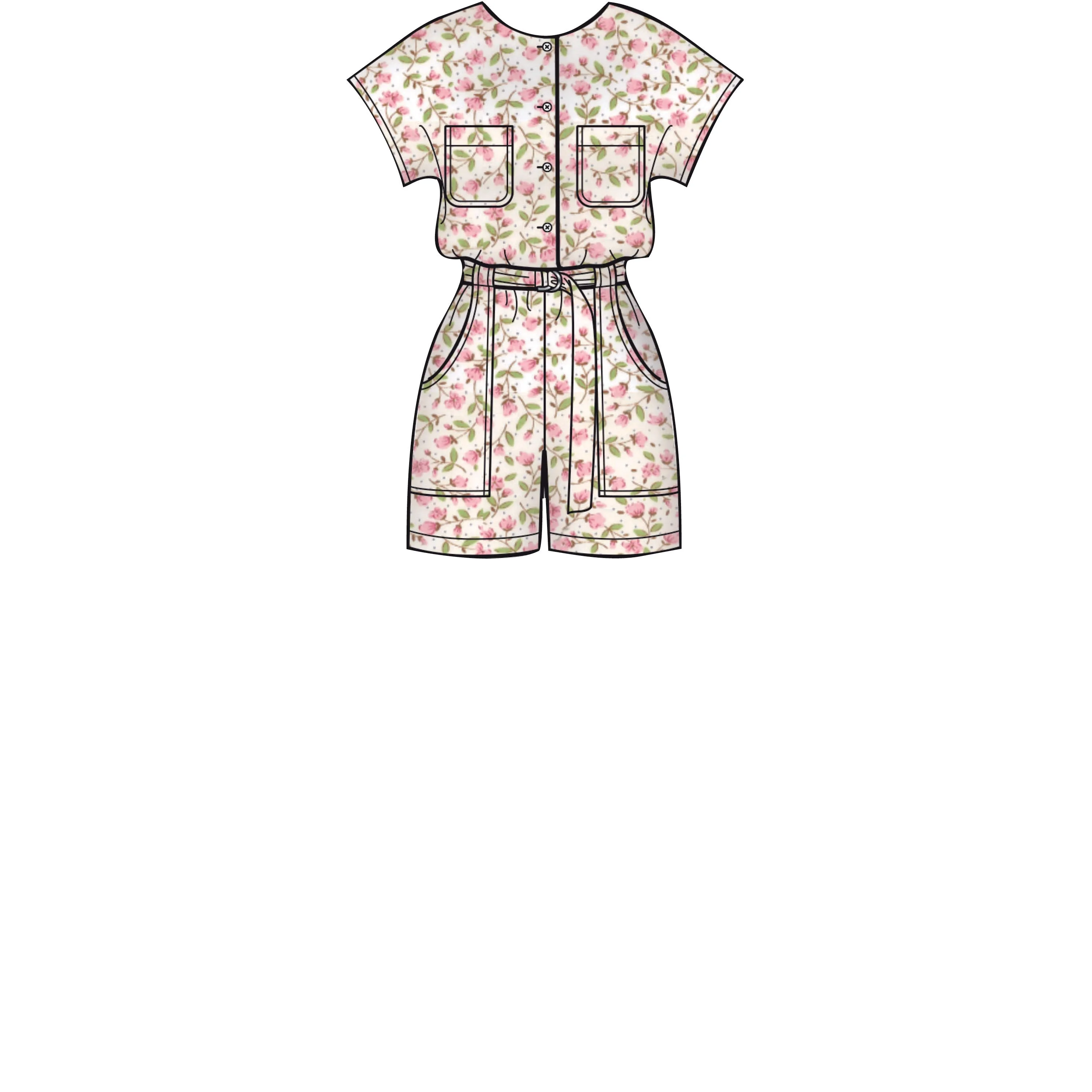 Simplicity Pattern 8907 Misses' Jumpsuit, Romper, Dresses & Belt