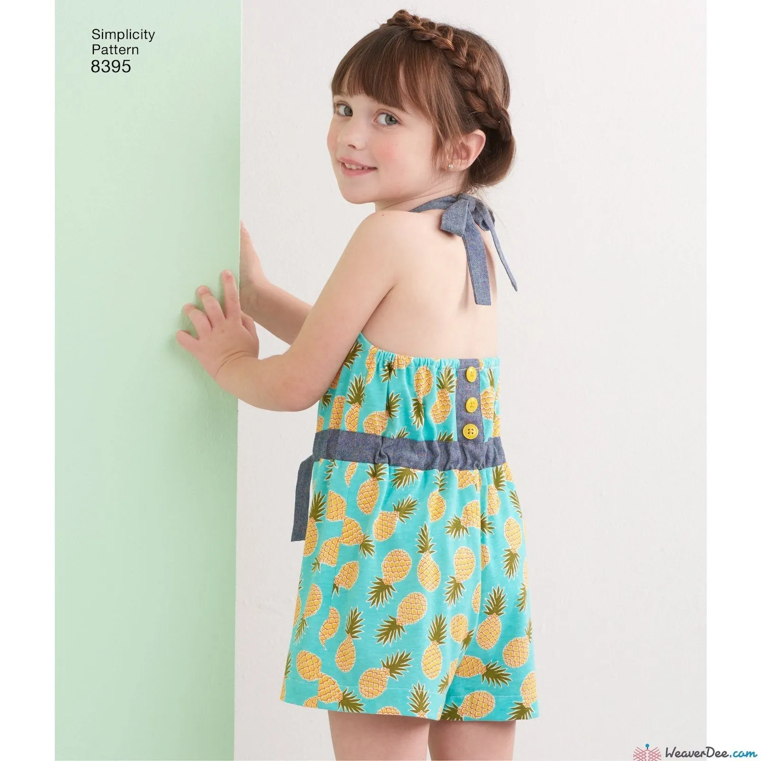 Simplicity Pattern S8395 Child's & Girls' Halter Dress or Romper in 2 Lengths