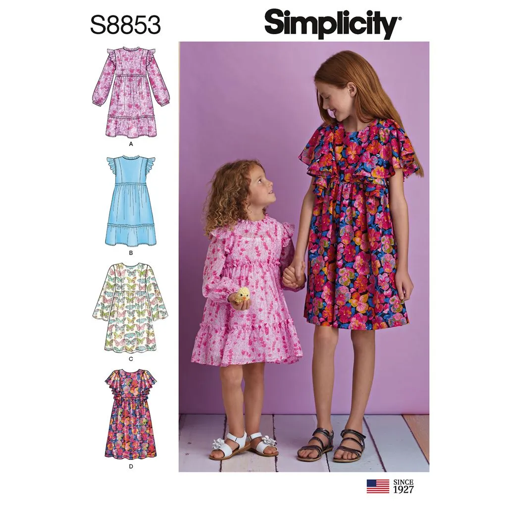 Simplicity Pattern S8853 Child's amd Girls' Dress 8853