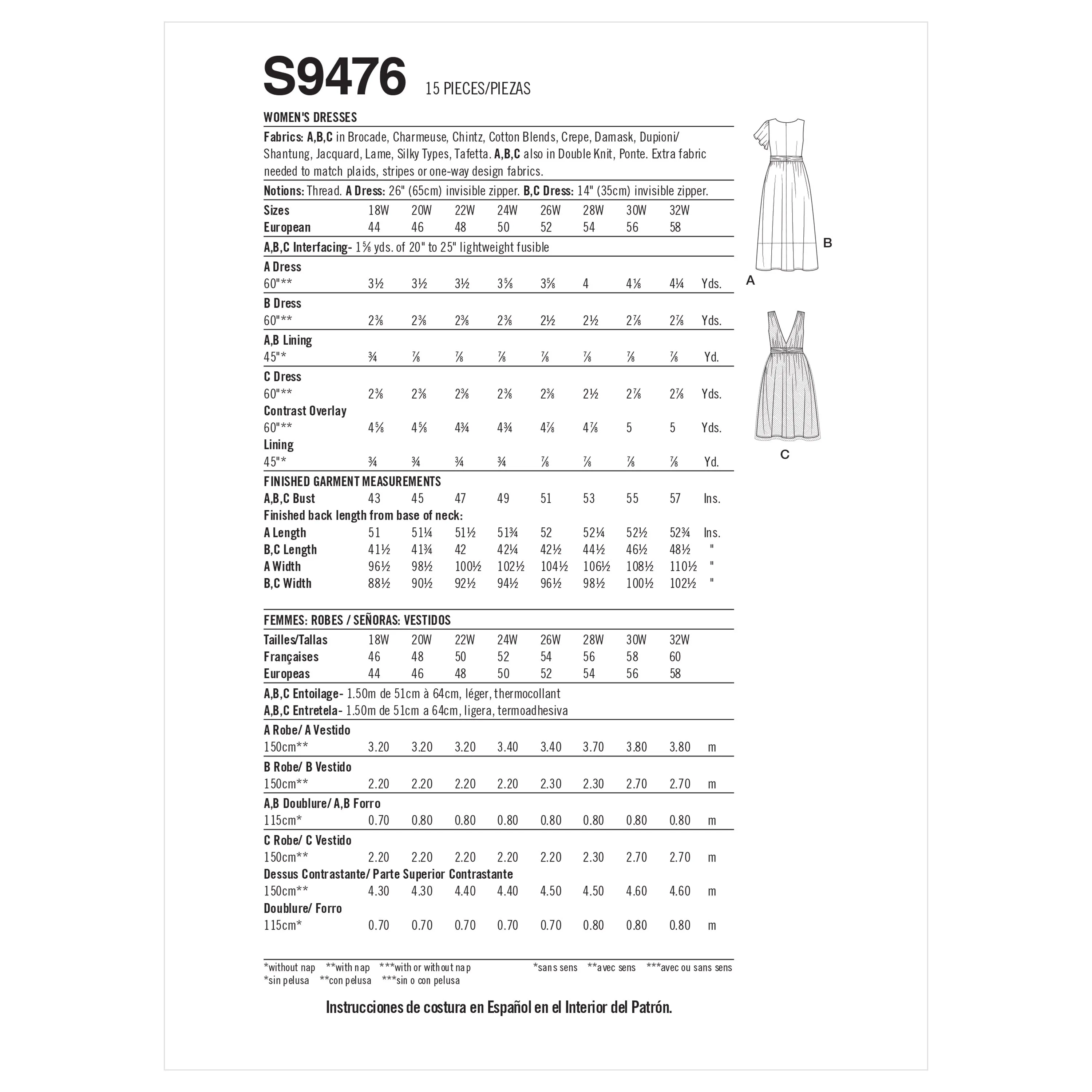 Simplicity S9476 Women's Dresses
