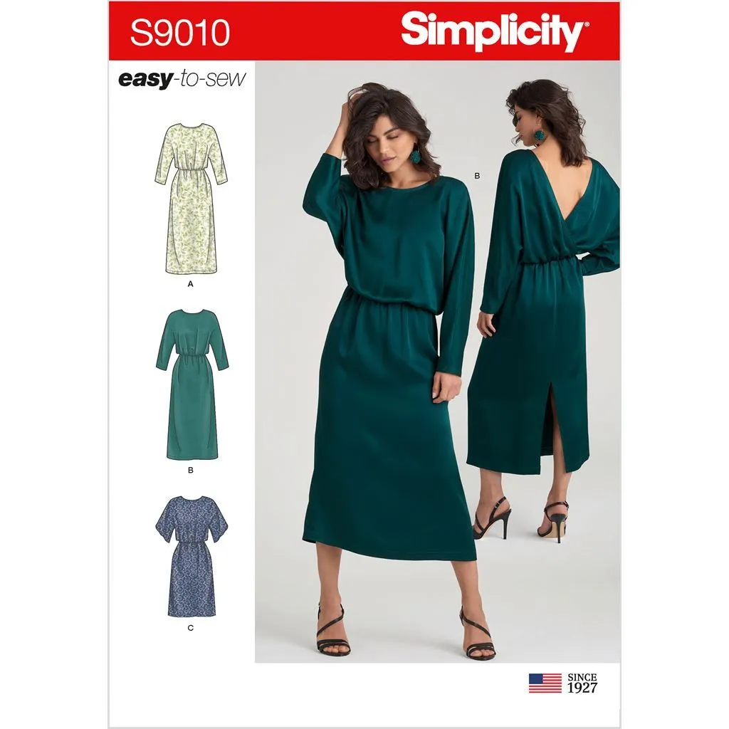 Simplicity Sewing Pattern S9010 Misses' Dresses with Length Variation