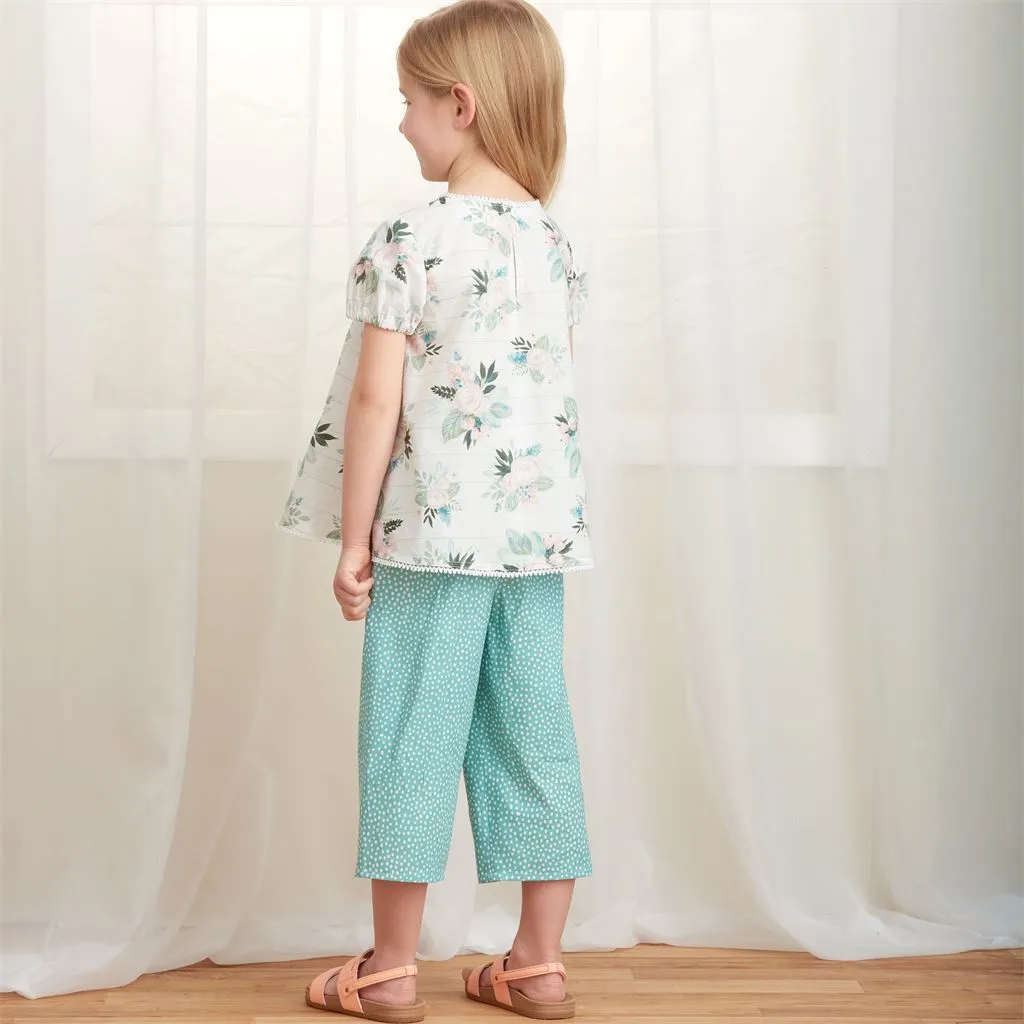 Simplicity Sewing Pattern S9321 Children's Tucked Tops, Dresses, Shorts and Pants