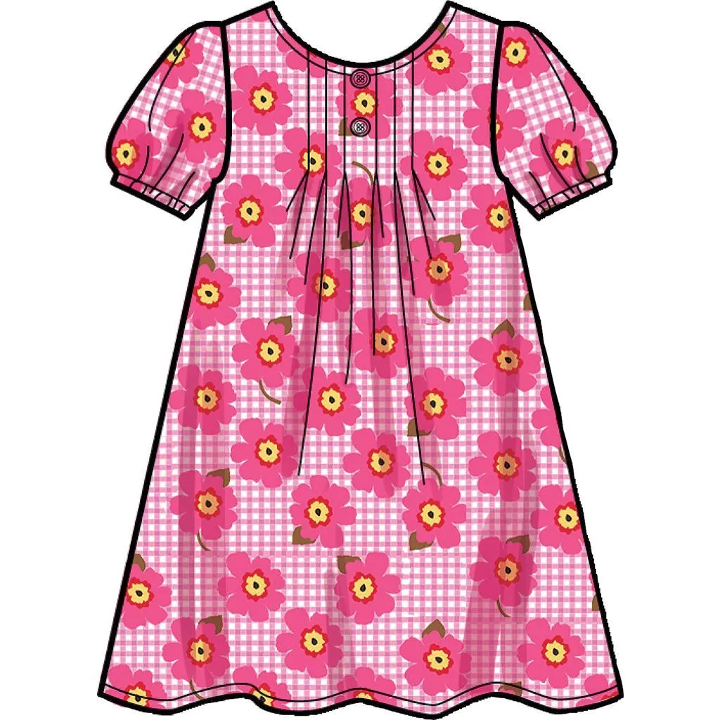 Simplicity Sewing Pattern S9321 Children's Tucked Tops, Dresses, Shorts and Pants