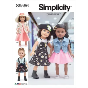Simplicity Sewing Pattern S9566 18" Doll Clothes