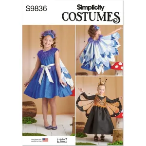 Simplicity Sewing Pattern S9836 Children's and Girls' Costumes by Andrea Schewe Designs