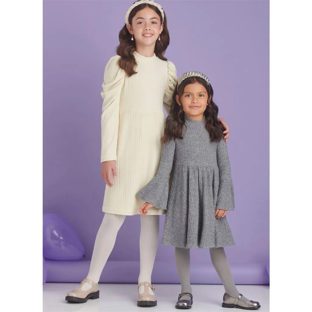 Simplicity Sewing Pattern S9862 Children's and Girls' Knit Dresses