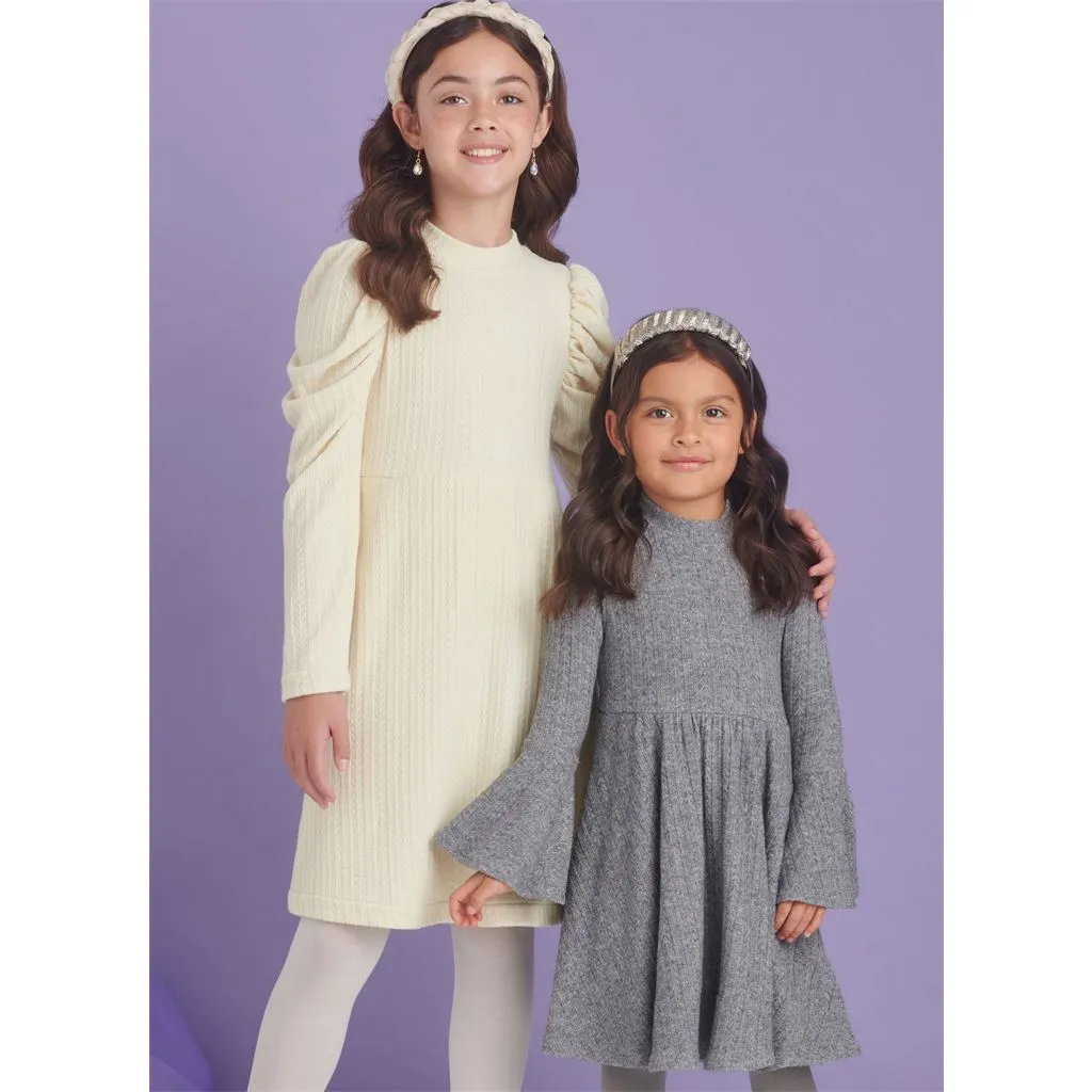 Simplicity Sewing Pattern S9862 Children's and Girls' Knit Dresses