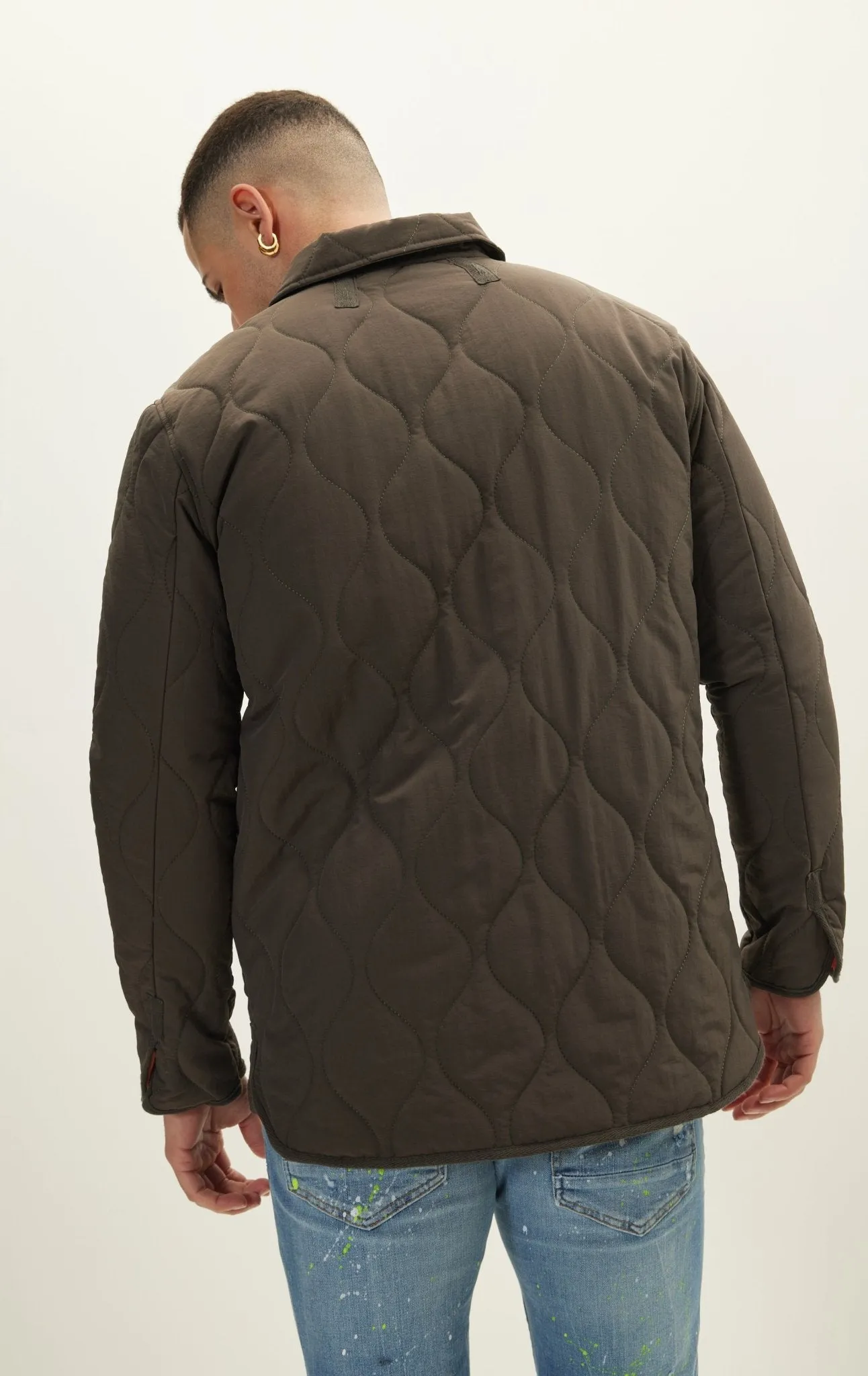 Snap Button Closure Autumn Coat  - Anthracite
