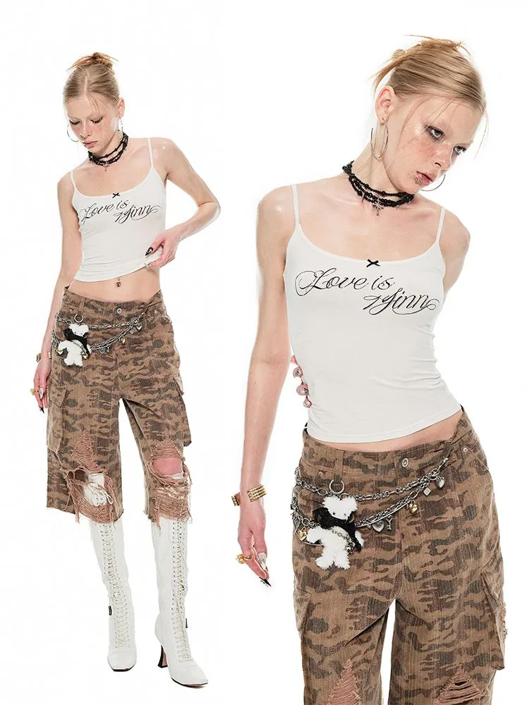 Spaghetti straps peplum tank top【s0000009445】