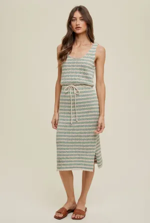 Striped Midi Sweater Dress