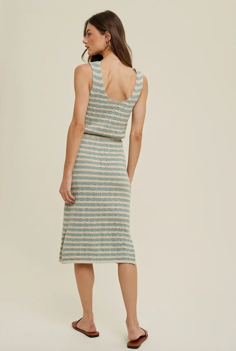 Striped Midi Sweater Dress