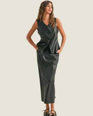 The Candice: Black Asymmetric Vest