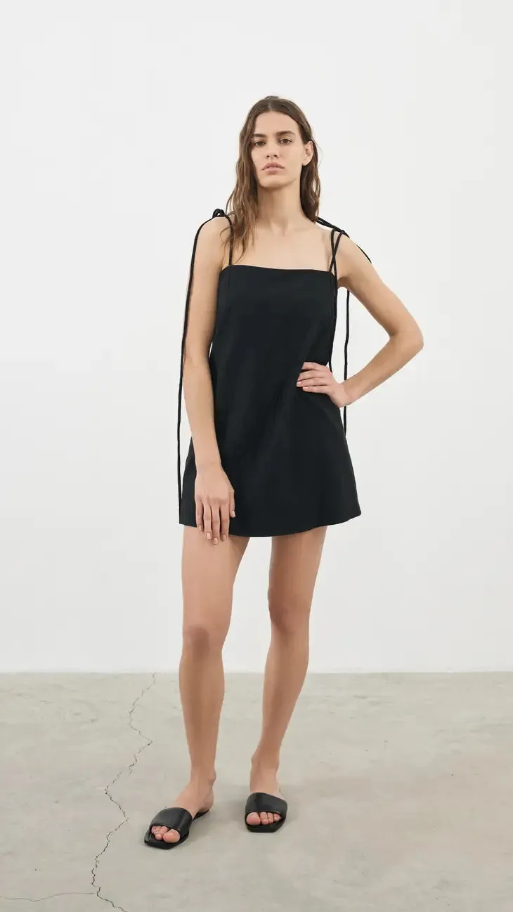 The Handloom Love Buzz Mini Dress - Black