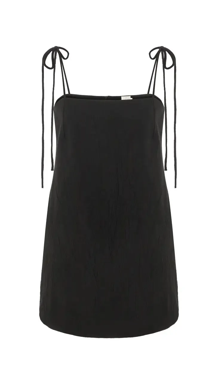 The Handloom Love Buzz Mini Dress - Black