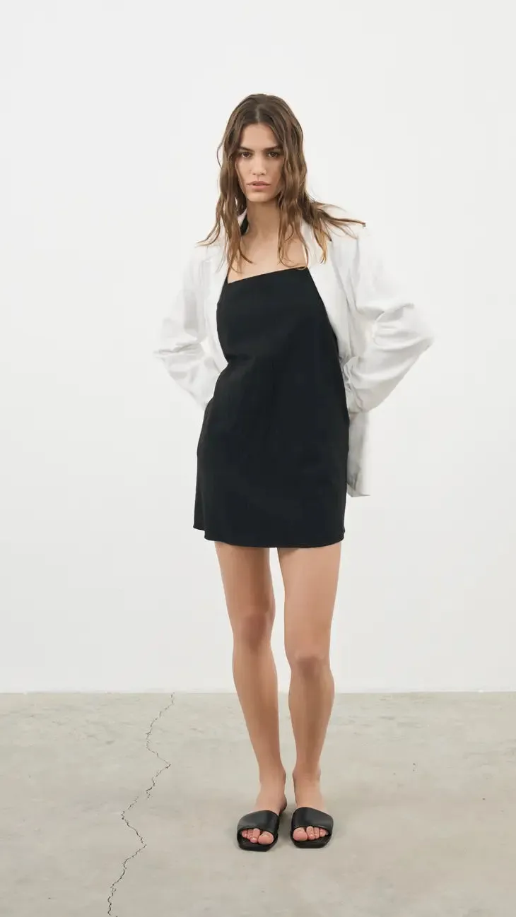The Handloom Love Buzz Mini Dress - Black