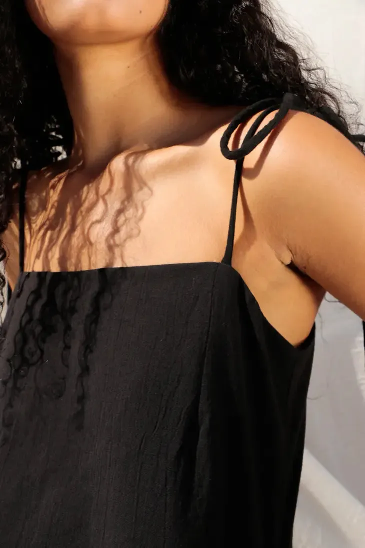 The Handloom Love Buzz Mini Dress - Black