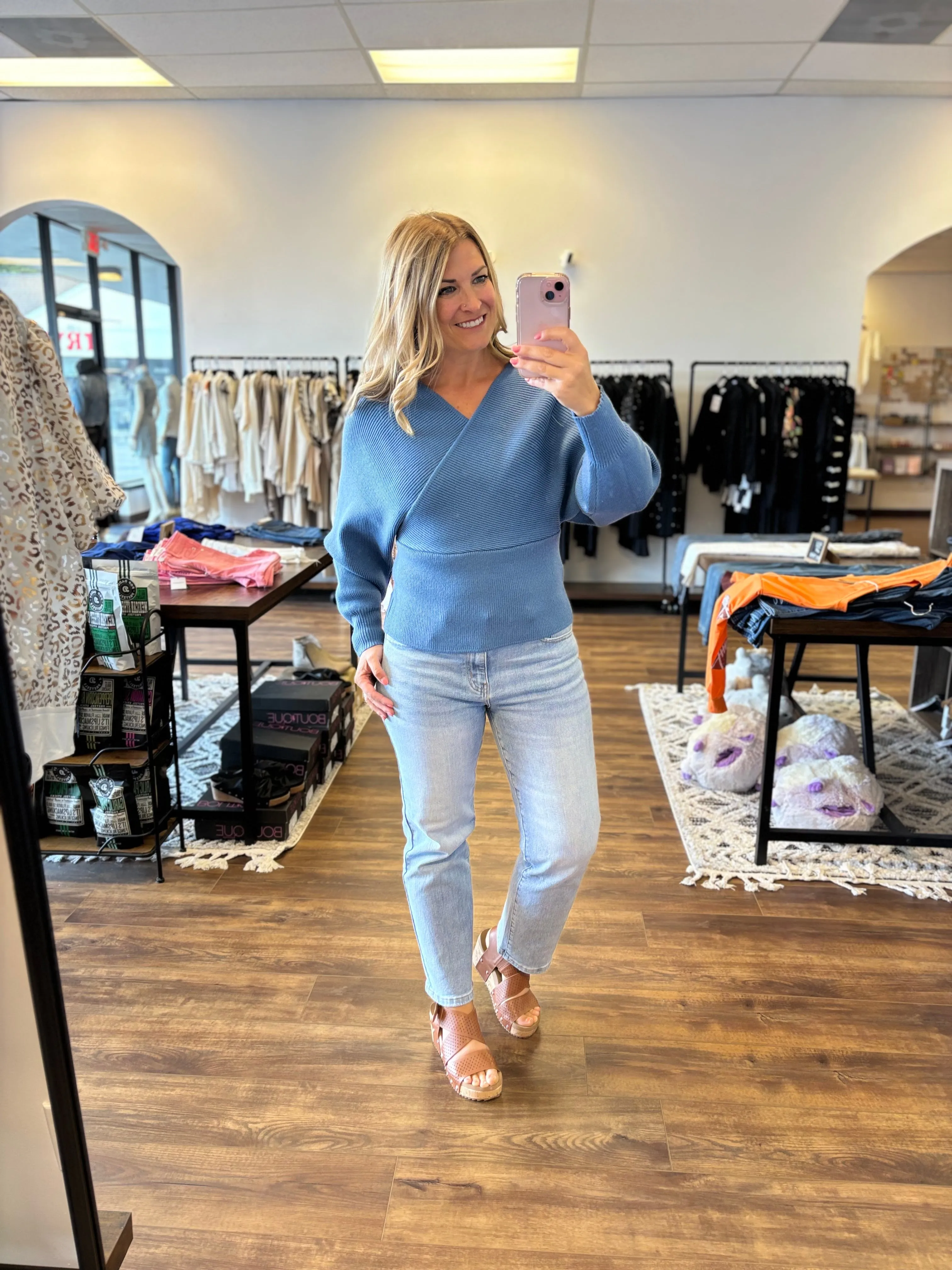 The James Sweater - Dusty Blue