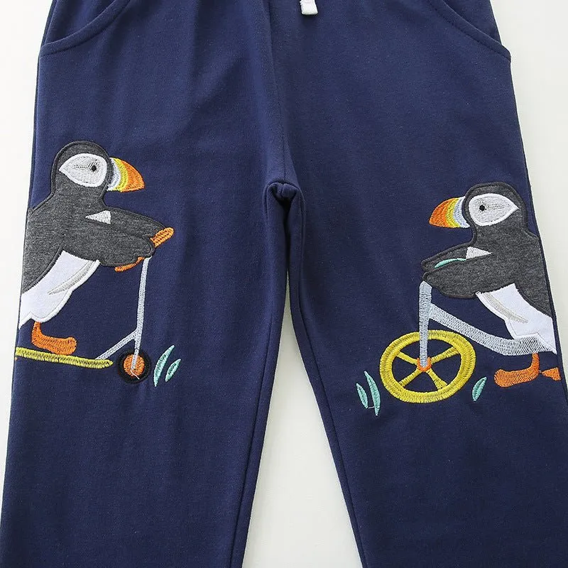Toddler/Kid Boy Penguin Skateboarder Design Pants