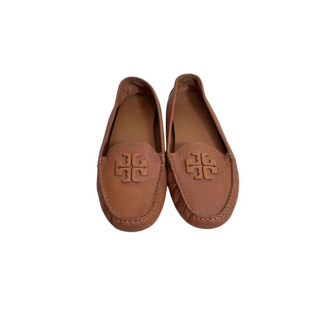 Tory Burch Tan Leather 'Lowell 2' Driving Loafers | Pre Loved |