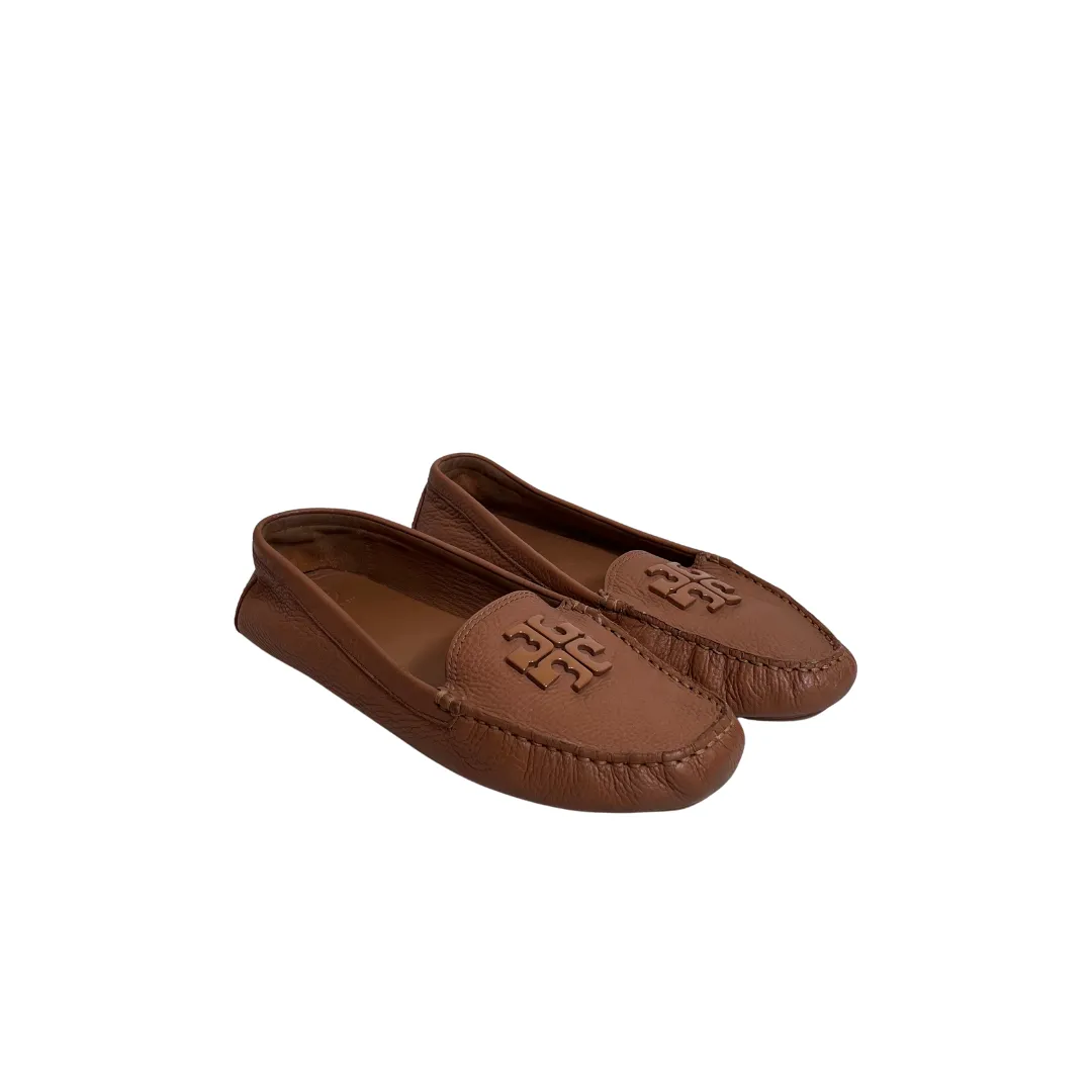 Tory Burch Tan Leather 'Lowell 2' Driving Loafers | Pre Loved |