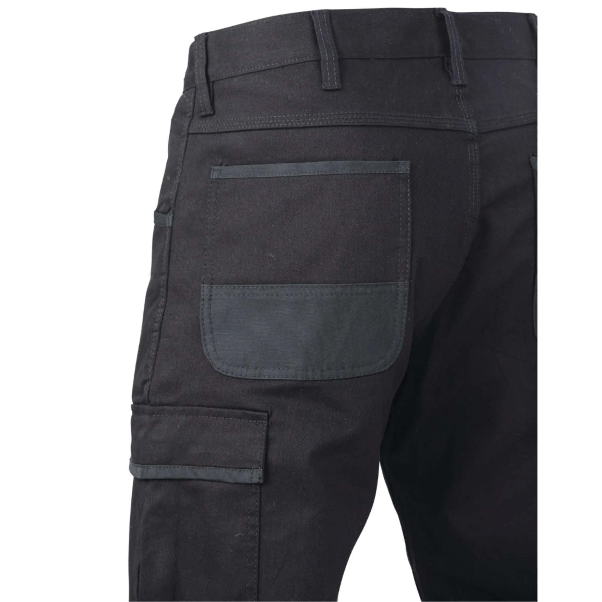 Tough Duck Men's Hi Vis Cargo Work Pants SP03 - Cotton Flex Twill, Multi-Pocket, Reflective, Reinforced, Triple Stitched, CSA Compliant, Durable, Comfortable | Sizes 30-44
